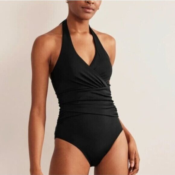Boden Women’s Black Halter Ruched Swimsuit - Picture 4 of 15